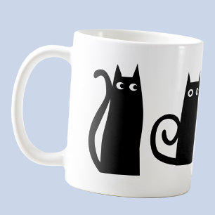 Roligt Black Cat Kaffemugg