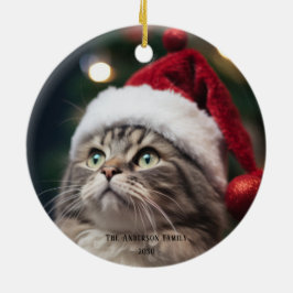 Roligt Black Cat Meowy Julgran Julgransprydnad Keramik