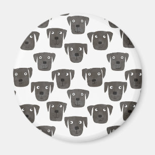 Roligt Black Labrador Retriever Hund Magnet