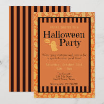 Roligt Black Orange Ghost Cute Halloween fest