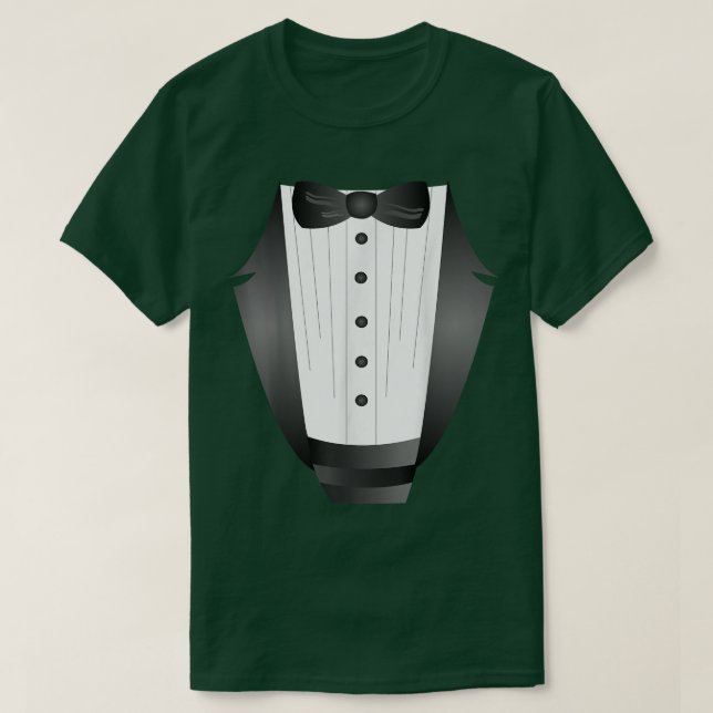 roligt Black tie event team groom fejkad tuedo t s T Shirt (Design framsida)