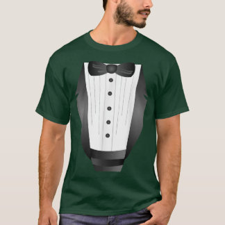roligt Black tie event team groom fejkad tuedo t s T Shirt