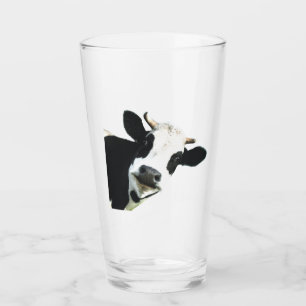 Roligt Black White Holstein Cow Farm Animal Glaskopp