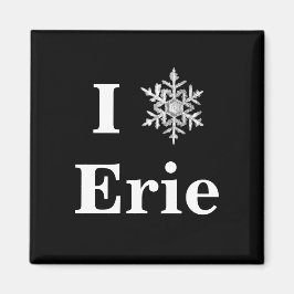 Roligt Black & White I Snowflake City Winter Magne Magnet
