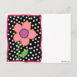 Roligt Blad med vykort för punkter