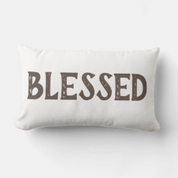 roligt BLESSED-typografi | Lumbalfyllning Lumbarkudde
