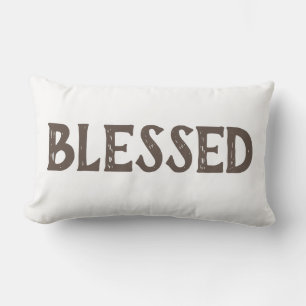 roligt BLESSED-typografi   Lumbalfyllning Lumbarkudde