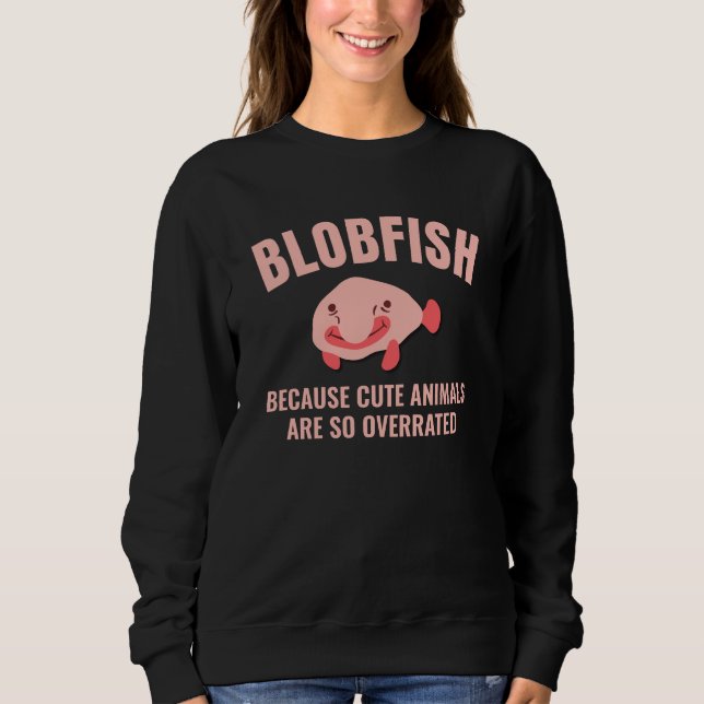 Roligt BLOBFISH Cute Animals överskattad Anpassnin T Shirt (Framsida)