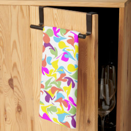 Roligt Blobs Abstrakt Art Mönster Kökshandduk