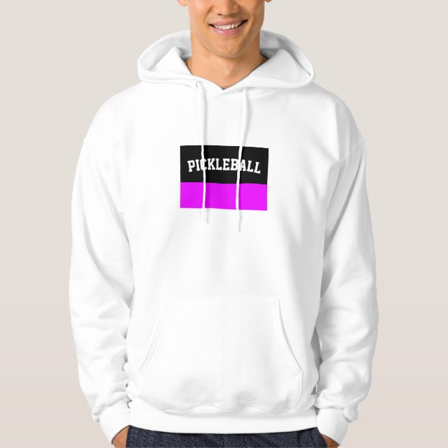 Roligt Blockerkulsmext med svart Rosa Färg Hoodie (Framsida)