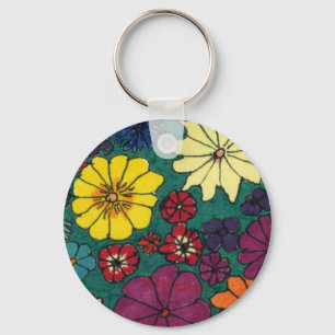 "Roligt Blommigt #1"-Blommigtens nyckelkedja Nyckelring