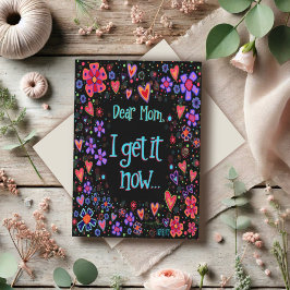 Roligt Blommigt Bäste Mamma Funny Quote Mor's Day Kort