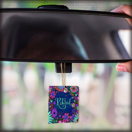 Roligt Blommigt Förtröttad Rosa Söt Hjärtinflammat Julgransprydnad Keramik