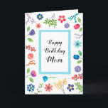Roligt Blommigt Grattis på födelsedagen Mamma elle Kort<br><div class="desc">En vit och färglös gräns av blommor,  bär,  löv och grenar. Ett speciellare födelsedagskort för mamma,  mormor,  Moster Bessie,  din bästa vän eller vem du vill. Se fler hälsningskort för anpassade på Zigglets på Zazzle.</div>