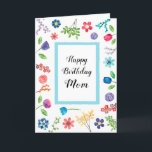 Roligt Blommigt Grattis på födelsedagen Mamma elle Kort<br><div class="desc">En vit och färglös gräns av blommor,  bär,  löv och grenar. Ett speciellare födelsedagskort för mamma,  mormor,  Moster Bessie,  din bästa vän eller vem du vill. Se fler hälsningskort för anpassade på Zigglets på Zazzle.</div>