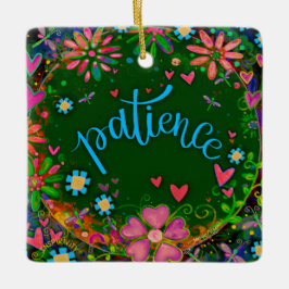 Roligt Blommigt Söt Hjärtinflammation  Patienter  Julgransprydnad Keramik