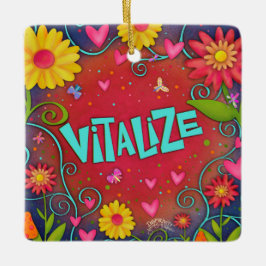 Roligt Blommigt Vitalize Söt Dragonfly Inspiritivi Julgransprydnad Keramik