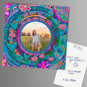 Roligt Blue Anpassningsbar Family Photo Colorful B