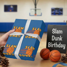 Roligt Blue Basketball Slam dunk Barns födelsedag 