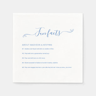 Roligt Blue Bröllop Napkins Pappersservett