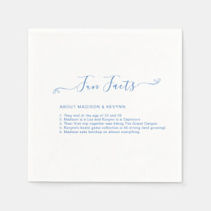 Roligt Blue Bröllop Napkins Pappersservett