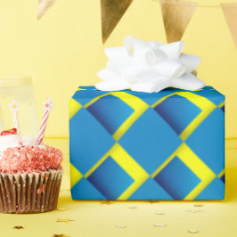 Roligt Blue Dimensional Presentpapper