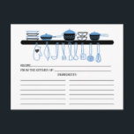 Roligt Blue Kitchen Gadgets Möhippa Recipe-kort Vykort<br><div class="desc">Cute Möhippa Kitchen Recipe-kort med turkospaltskisser av tallrikar, krukor, skålar och köksredskap. Framsidan av vårt recept-kort ger utrymme för en receptitel, från köket och ingrediensutrymme. Vänd receptkortet om du vill visa riktningar, förinställningstid och total tid. Besök vår butik för att matcha inbjudningskort för möhippa Tillgänglig i vår butik i ett...</div>