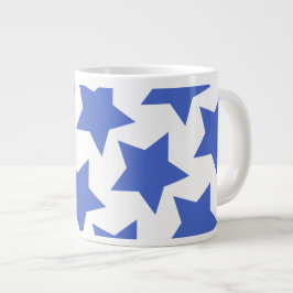 Roligt Blue Stars Mönster Jumbo Mugg