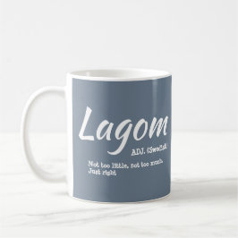 Roligt Blue Swedish Lagom Definition Mugg