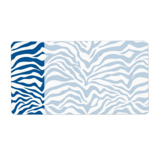Roligt Blue Zebra ränder Vild Animal Print Fraktsedel