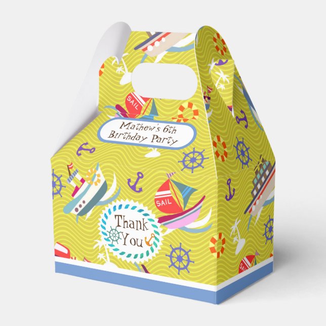 Roligt Boats blå favoritruta Presentaskar (Framsidan Sidan)