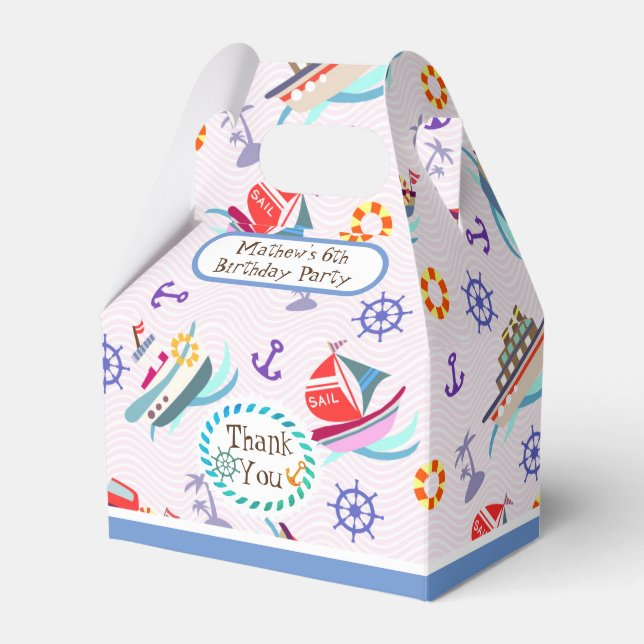 Roligt Boats vit favoritruta Presentaskar (Framsidan Sidan)