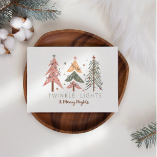 Roligt Boho Merry Nights-julkort