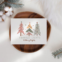 Roligt Boho Merry Nights-julkort