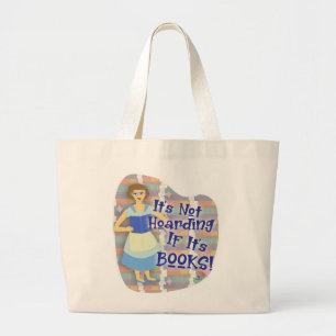Roligt Bok Hoarder Housefru Retro Kitsch Jumbo Tygkasse