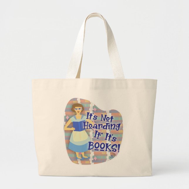 Roligt Bok Hoarder Housefru Retro Kitsch Jumbo Tygkasse (Framsidan)