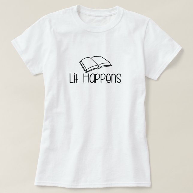 Roligt Bokälskare Citat T Shirt (Design framsida)