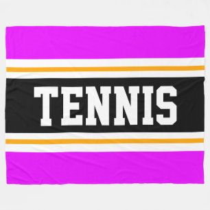 Roligt Bold Athletic Bright Rosa Black TENNIS Rand Fleecefilt