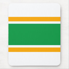 Roligt Bold Bright Grönt Gult White Sporty Rand Musmatta