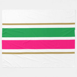 Roligt Bold Bright Rosa Kelly Grönt Tävla Rand Fleecefilt