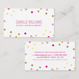 ROLIGT BOLD COLORFUL CONetti coola guld rosa blue Visitkort