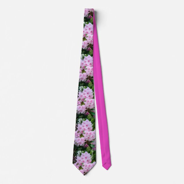 Roligt Bold Loud Rosa Blommigt Botanical Manar Tie Slips (Framsida)
