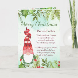 Roligt Bonus Pappa jul Lucky Gnome Blank Card Kort