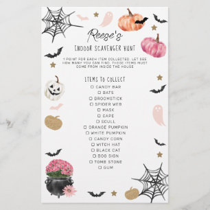 Roligt Boo! Birthday Scavenger Hunt Halloween Game