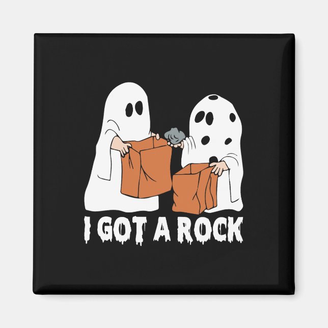 Roligt Boo Ghost Scary I Har A Sten Halloween Magnet (Framsidan)