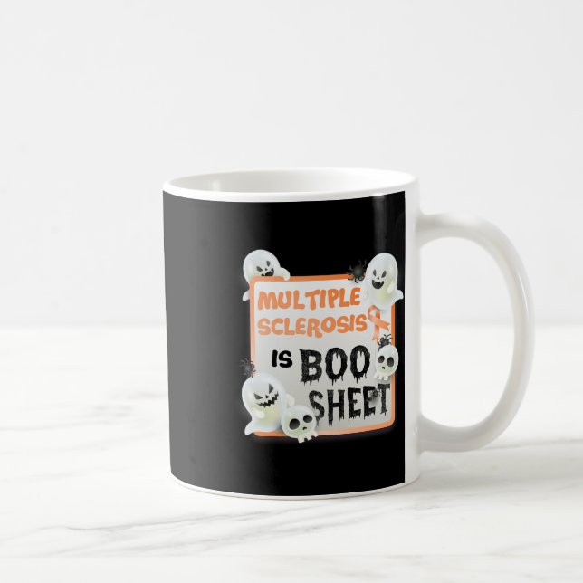 Roligt Boo Halloween Ghost Många Sclerosis är B Kaffemugg (Höger)