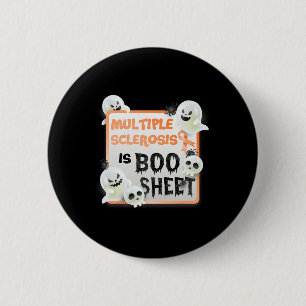 Roligt Boo Halloween Ghost Många Sclerosis är B Knapp