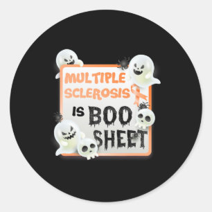 Roligt Boo Halloween Ghost Många Sclerosis är B Runt Klistermärke