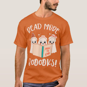 Roligt Boo läser mer Bok bibliotekarie Engelsk lär T Shirt