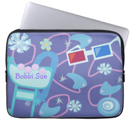 Roligt Boomerangs 3-D Specs Fifties Retro Mönster Laptop Fodral